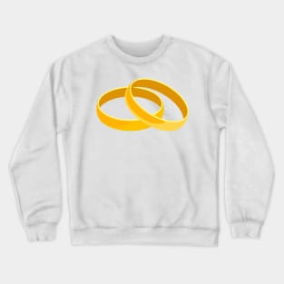 Gold Wedding Rings Or Engagement Bands Crewneck Sweatshirt